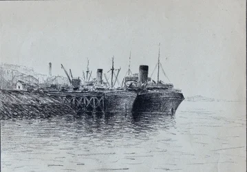 Zwei Boote am Kai