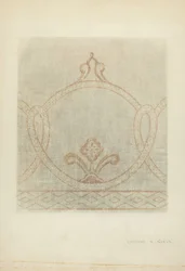 Wandmalerei Restaurierungszeichnung, ca. 1940