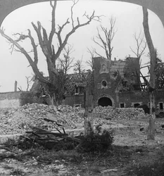 Ruinen des Beury-Schlosses, Festubert, Frankreich, Erster Weltkrieg, um 1914-1918