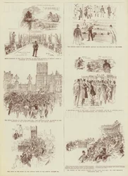 Die Home Rule Sitzung, einige "Daily Graphic" Skizzen im Unterhaus