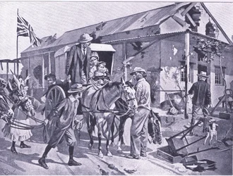 Was Evakuierung für die loyalen Kolonisten bedeutet, Illustration aus 