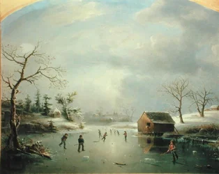 Schlittschuhteich in Morristown, New Jersey