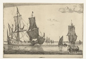 Binnenwasser mit einem Fluitschiff