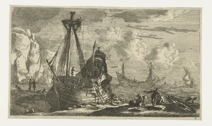 Entmastetes Segelschiff