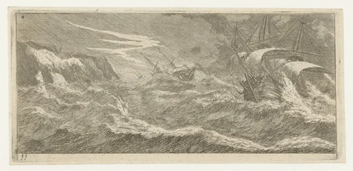 Segelschiffe in einem Seesturm