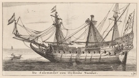 Die "Salemander," ein Ostindien-Kauffahrer