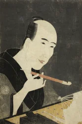 Porträt von Santo Kyoden, dem Meister von Kyobashi