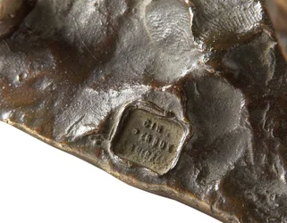 Detail eines französischen Bulldoggen, kleines Modell