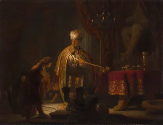 Daniel und Kyros vor dem Götzen Bel