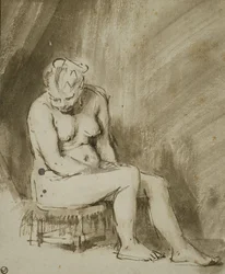 Sitzender weiblicher Akt