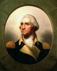 Bullaugen-Porträt von George Washington