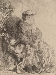 Abraham streichelt Isaak, ca. 1637