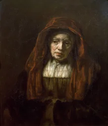 Alte Frau mit Kopftuch