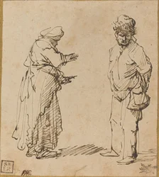Bettler Mann und Frau