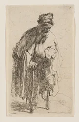 Bettler mit Holzbein