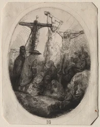 Christus gekreuzigt zwischen zwei Dieben: Ein ovaler Teller, um 1641