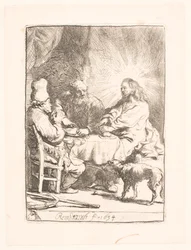 Christus in Emmaus: die kleinere Platte