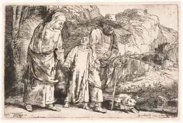 Christus zwischen seinen Eltern, Rückkehr vom Tempel