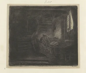 Hieronymus in einem dunklen Studierzimmer