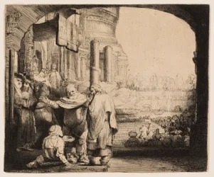 Petrus und Johannes heilen den Lahmen am Tempeltor