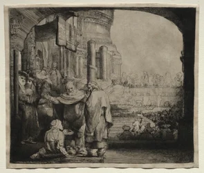Petrus und Johannes heilen den Lahmen am Tempeltor, 1659