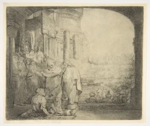 Petrus und Johannes heilen den Lahmen am Tempeltor, 1659