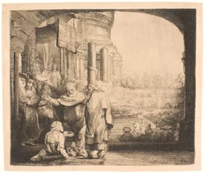 Petrus und Johannes heilen den Lahmen am Tempeltor