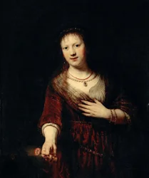 Saskia mit der roten Blume, 1641