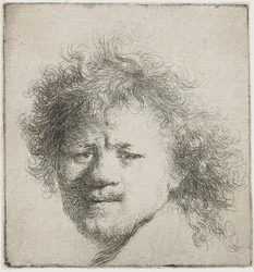 Selbstporträt mit langen buschigen Haaren: nur Kopf, ca. 1631
