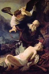 Der Engel stoppt Abraham beim Opfer Isaaks, 1636