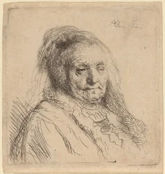 Die Mutter des Künstlers, Kopf und Büste