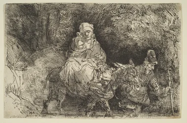 Die Flucht nach Ägypten: Überquerung eines Baches, 1654