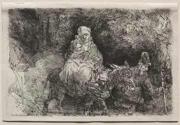 Die Flucht nach Ägypten: Überquerung eines Baches, 1654