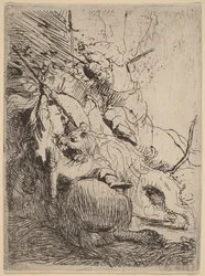 Die kleine Löwenjagd (mit einem Löwen)
