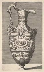 Vase mit einem Flussgott in einem ovalen Medaillon