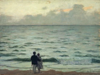 Windstoß, Sonnenuntergang in Cabourg, ca. 1937
