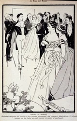 Darstellung von George Bryan Brummel, bekannt als Beau Brummel (1778 - 1840), der König der Dandys. Illustration von René Vincent. 19. Jahrhundert