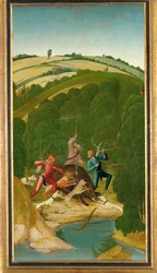 Wildschweinjagd. Tafel vom Altar des Heiligen Leopold