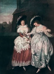Mrs. Page und Mrs. Ford lesen Falstaffs Liebesbriefe