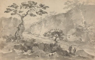 Landschaft mit zwei Männern