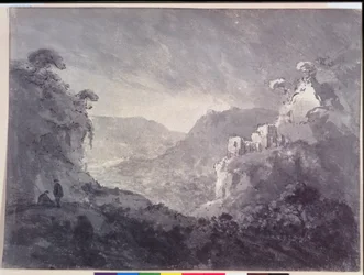 Blick in ein gewundenes Tal