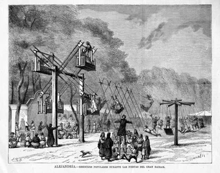 Volksfreude während des Großen Bairam-Festes in Alexandria, Ägypten, 1876