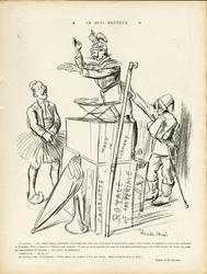 Illustration von Ricardo Flores (1878-1918) in Le Lire, 20/09/13 - Der Lügner - Deutschland Preußen, Türkei, Krieg von 14-18 Erste Mäuse - Wilhelm II