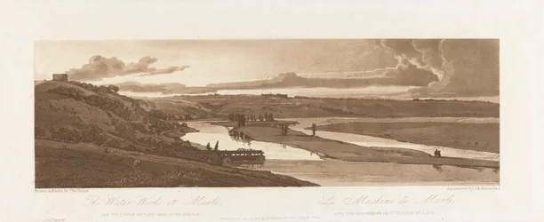 Die Wasserwerke in Marli und St. Germain en Laye in der Ferne 1803; Platte 15 aus Ansichten in Paris, das Emanuel-Volumen Nachzeichnung der Platte B1981.25.2624