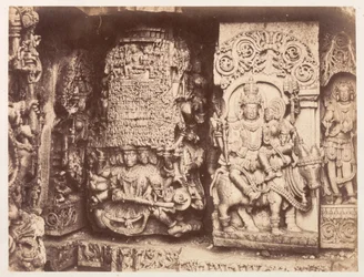 Hoysalesvara-Tempelskulptur, Halebid, 1856-1857