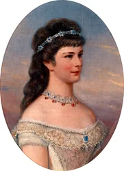 Porträt von Elisabeth von Wittelsbach (Sissi), Kaiserin von Österreich und Königin von Ungarn