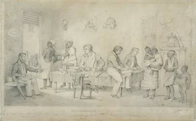 Büro des Sklavenschützers, Trinidad, ca. 1833