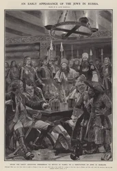 Ein frühes Auftreten der Juden in Russland (Lithografie)