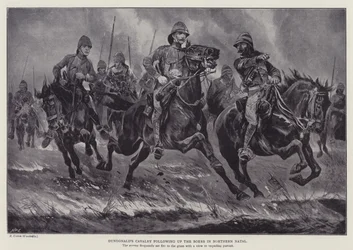 Dundonalds Kavallerie verfolgt die Buren in Nord-Natal