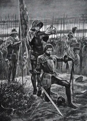 Heinrich VII. wird in Bosworth gekrönt